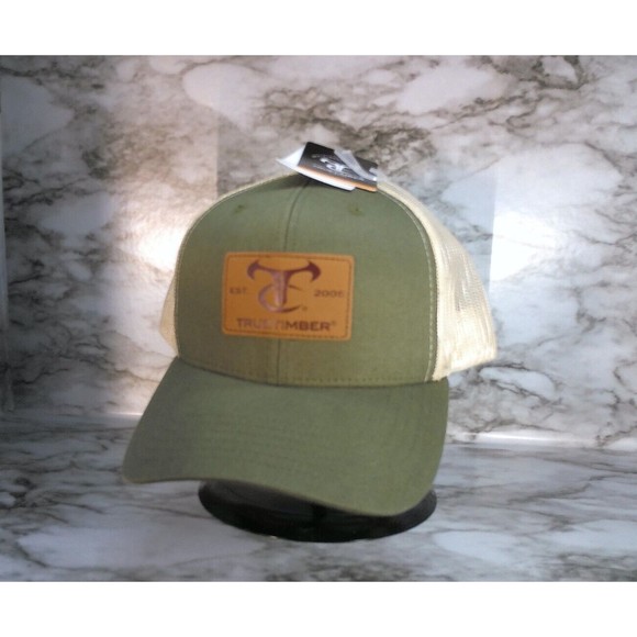 NWT TrueTimber Camo Adjustable Trucker Hat Official Licensed Product Logo Olive - Picture 1 of 15